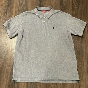 Izod XL Navy Blue Gray White Polo Shirt